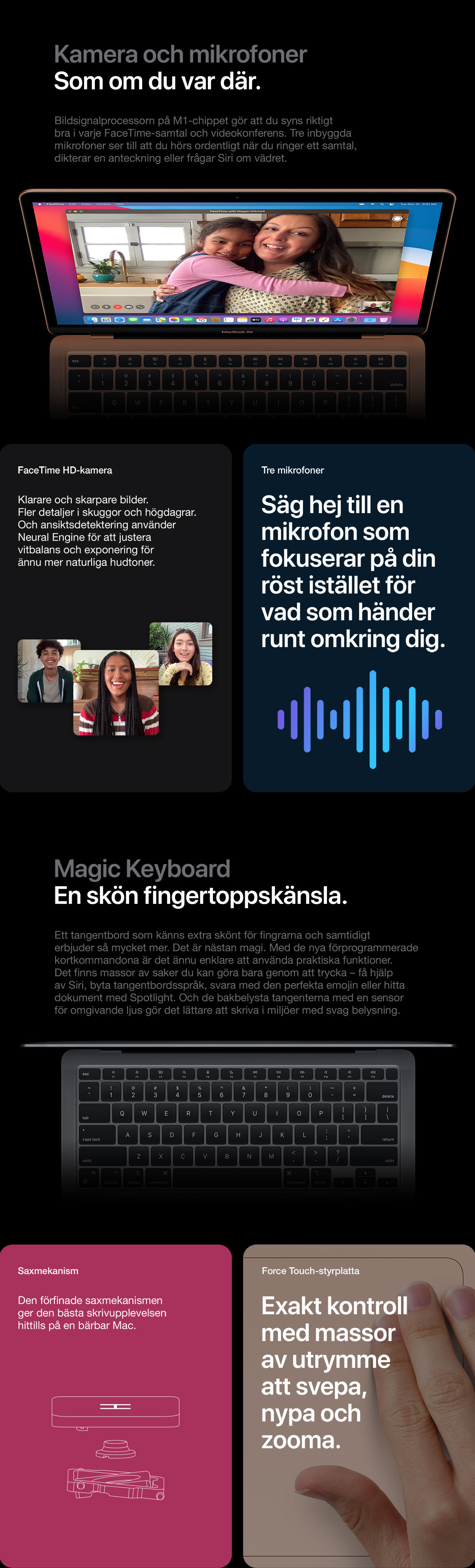 MacBook Air - Apples tunnaste och lättaste bärbara dator har fått superkrafter från Apples M1-chip MacBook Air med Apple M1-chippet